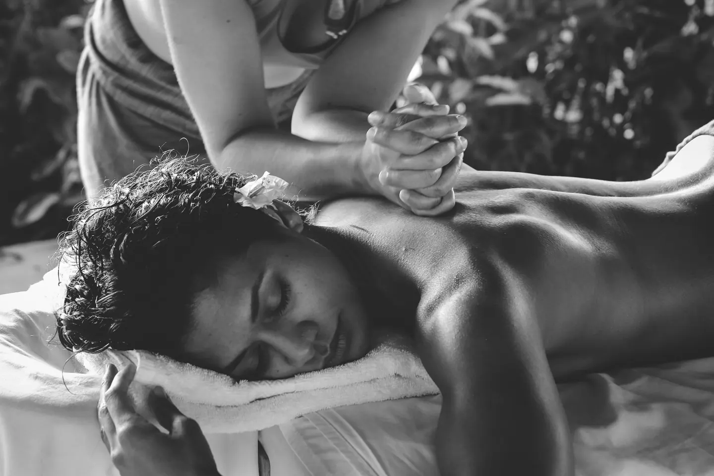 Massage during a private appointment.