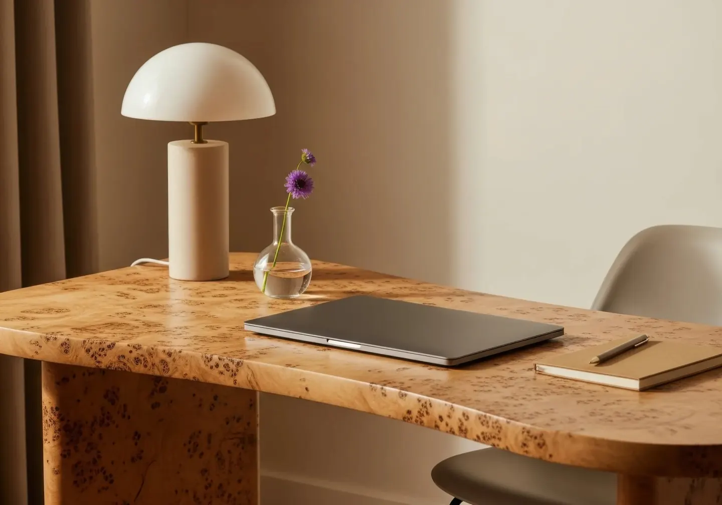 A planning desk for workplace wellness arrangements.